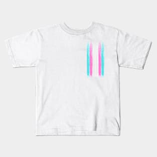 Pride Collection - Transgender Pride Flag (Paint Streak/Vertical) Kids T-Shirt